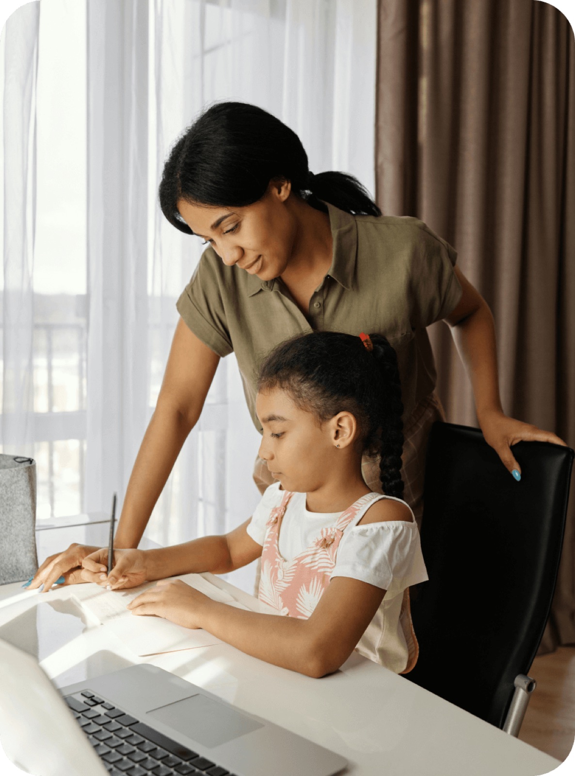 Caregiver assisting an elderly person