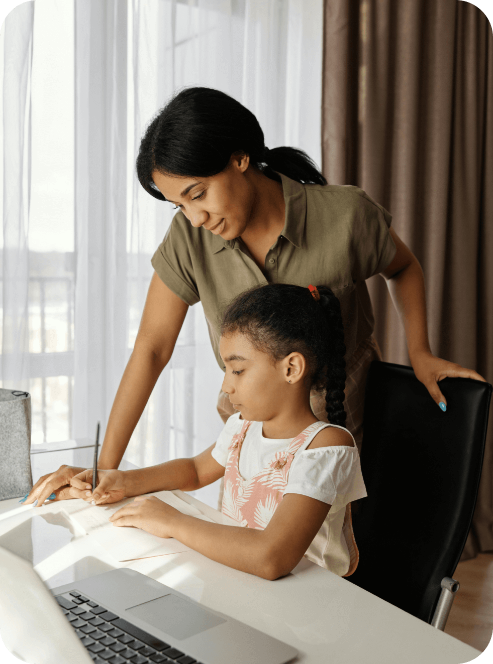 Caregiver assisting an elderly person